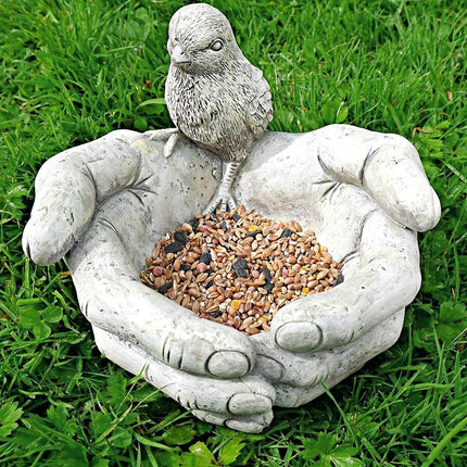 Creative Unique Resin Bird Feeder Garden Ornament Decorative Lawn Statue Outdoor