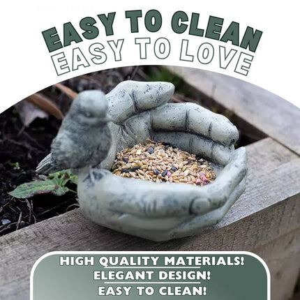 Creative Unique Resin Bird Feeder Garden Ornament Decorative Lawn Statue Outdoor