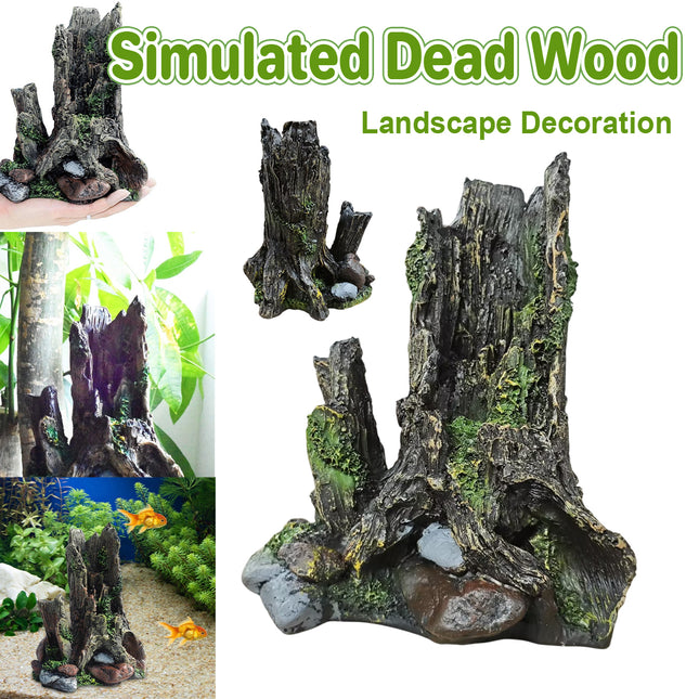 Aquarium Wood Decoration Driftwood Ornament Natural Hiding Hole Fish Tank Decor