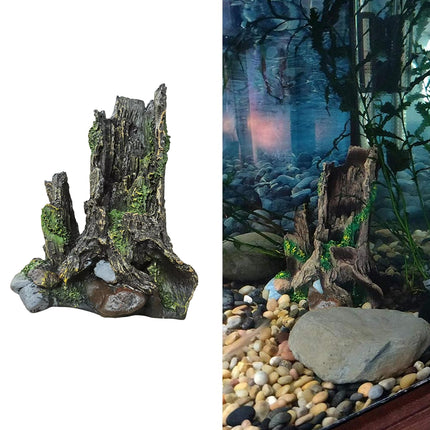 Aquarium Wood Decoration Driftwood Ornament Natural Hiding Hole Fish Tank Decor