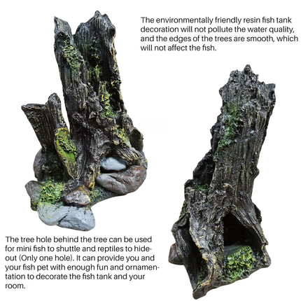 Aquarium Wood Decoration Driftwood Ornament Natural Hiding Hole Fish Tank Decor