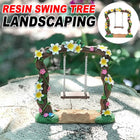 Resin Swing Tree Micro Landscape Frangipani Aquarium Decor 10 x 11cm