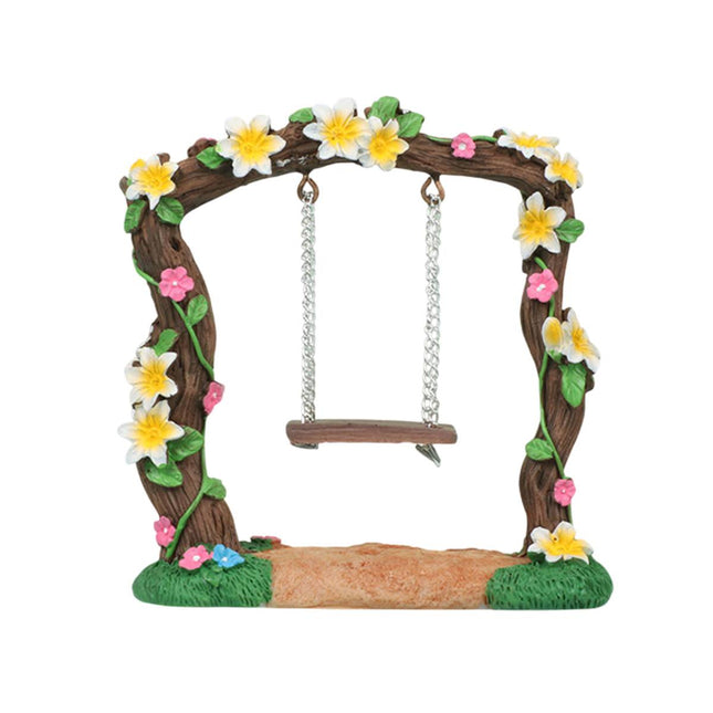 Resin Swing Tree Micro Landscape Frangipani Aquarium Decor 10 x 11cm