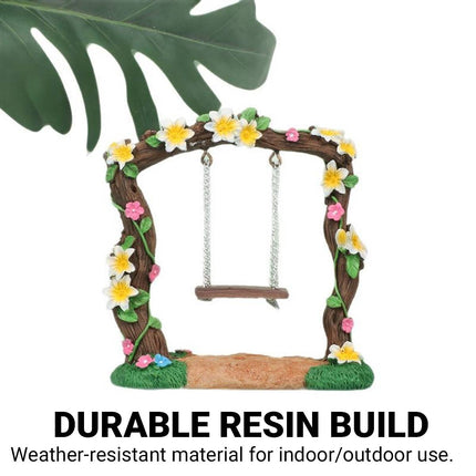 Resin Swing Tree Micro Landscape Frangipani Aquarium Decor 10 x 11cm