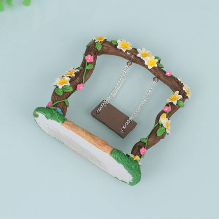 Resin Swing Tree Micro Landscape Frangipani Aquarium Decor 10 x 11cm