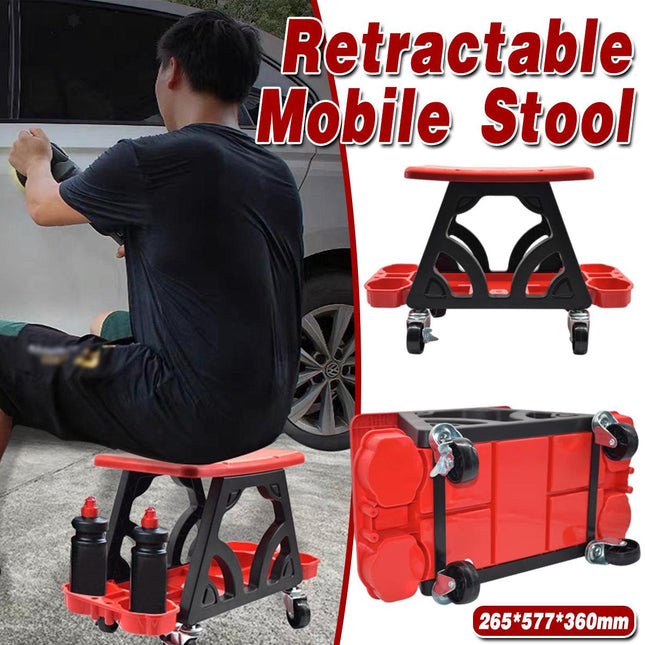 Heavy Duty Car Detailing Stool Chair Auto Workshop Bench with Storage Tray Seat