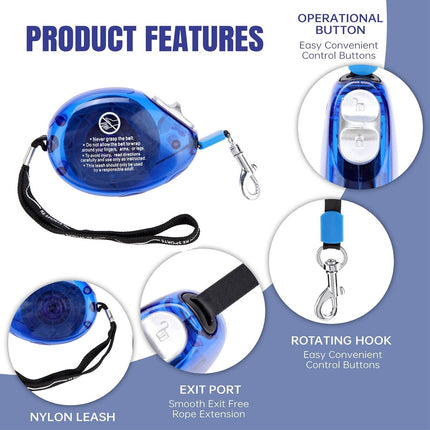 Dog Retractable Leash Auto Retract Safety Harness Out Heavy Duty Pet Lead Brake