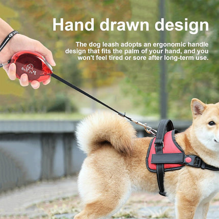 Dog Retractable Leash Auto Retract Safety Harness Out Heavy Duty Pet Lead Brake
