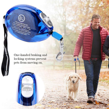 Dog Retractable Leash Auto Retract Safety Harness Out Heavy Duty Pet Lead Brake