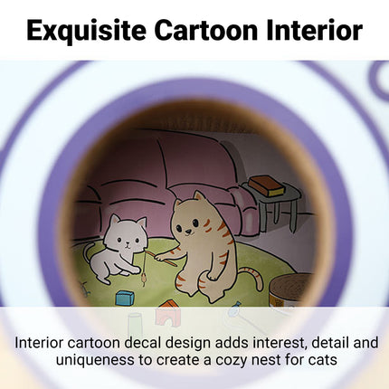 Cat Scratcher Bed Retro Camera Design Corrugated Cardboard Cat Nest Pet House