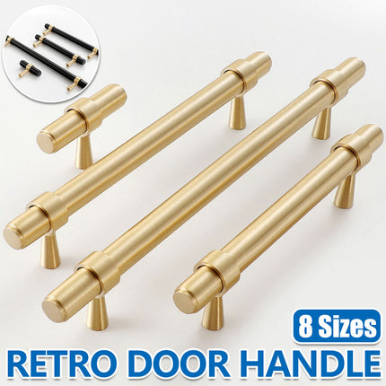 8 Sizes Pure Copper Cabinet Handles Long Drawer Pulls for Wardrobe Door Furniture