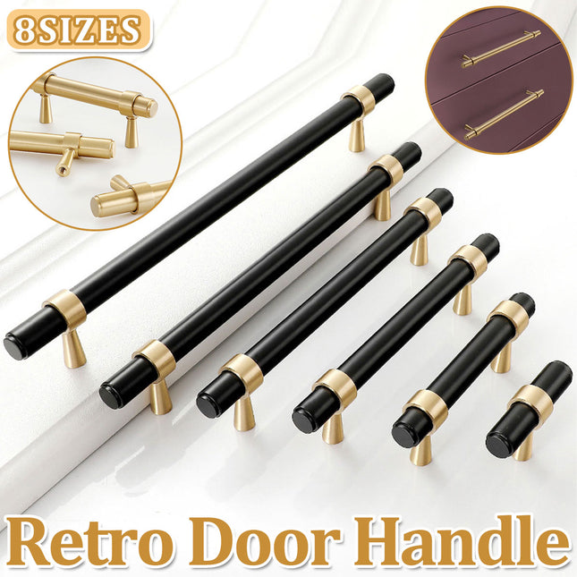 8 Sizes Pure Copper Cabinet Handles Long Drawer Pulls for Wardrobe Door Furniture