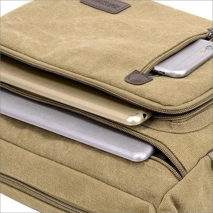 Retro Men's Canvas Shoulder Messenger Bag Crossbody Satchel Travel Man's Bags AU - Aimall