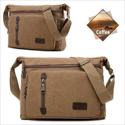 Retro Men's Canvas Shoulder Messenger Bag Crossbody Satchel Travel Man's Bags AU - Aimall