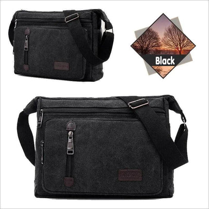 Retro Men's Canvas Shoulder Messenger Bag Crossbody Satchel Travel Man's Bags AU - Aimall