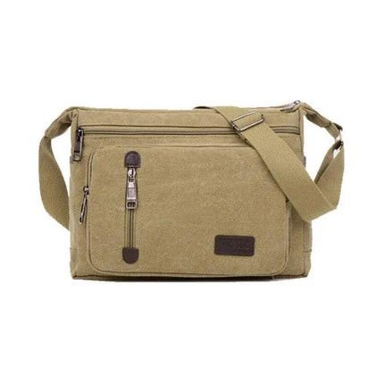 Retro Men's Canvas Shoulder Messenger Bag Crossbody Satchel Travel Man's Bags AU - Aimall