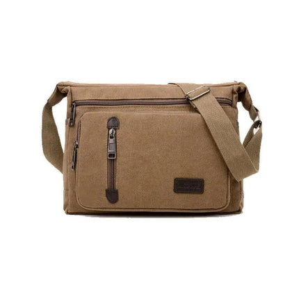 Retro Men's Canvas Shoulder Messenger Bag Crossbody Satchel Travel Man's Bags AU - Aimall