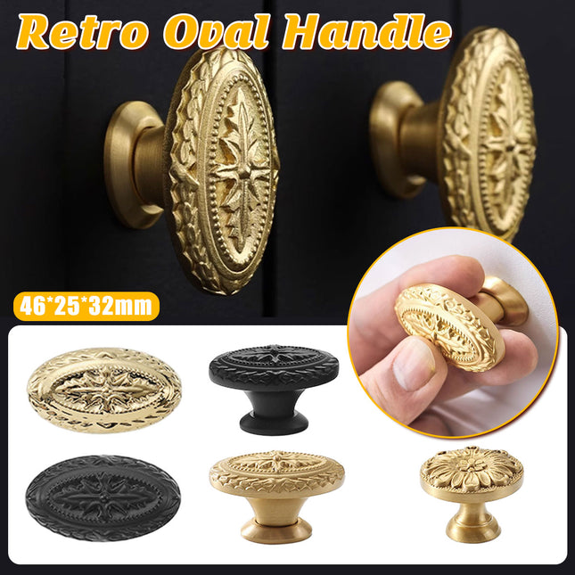 Wardrobe Handle Oval Vintage Style Drawer Pull Antique Furniture Door Handle