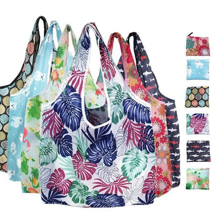 Reusable Foldable Waterproof Shopping Bags Carry bag Grocery big 39cm x 46cm AU - Aimall