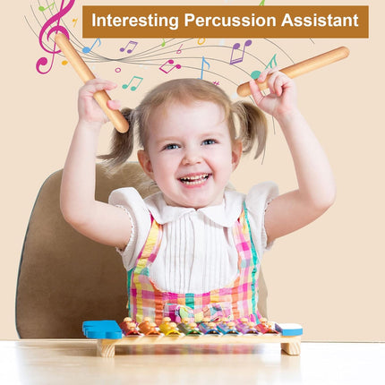 Wooden Rhythm Sticks Musical Teaching Aids Natural Wood Colour Non Toxic Use