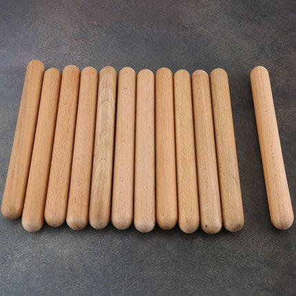 Wooden Rhythm Sticks Musical Teaching Aids Natural Wood Colour Non Toxic Use