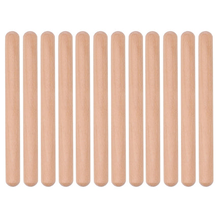 Wooden Rhythm Sticks Musical Teaching Aids Natural Wood Colour Non Toxic Use