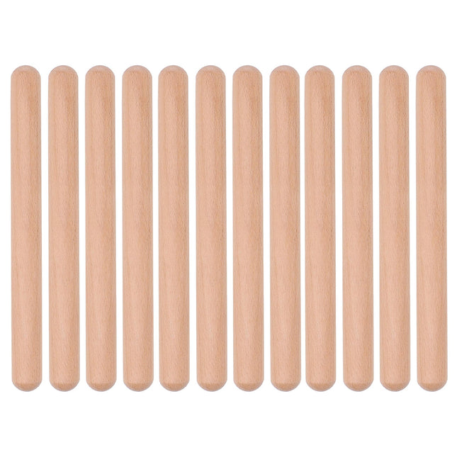 Wooden Rhythm Sticks Musical Teaching Aids Natural Wood Colour Non Toxic Use