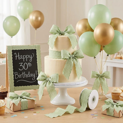 Scalloped Edge Ribbon Set 10 Rolls Bouquet Gift Wrap Craft Decoration Bows