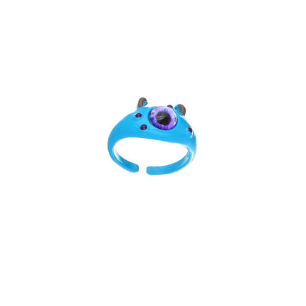 Little Monster Open Ring Cute Kitty Cat Cyber Celebrity Sweet Funny Demon Blue-eyed Monster