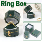 Green Mini Jewellery  Octagonal Box Ring Storage Organizer Case Small Travel Box for Rings