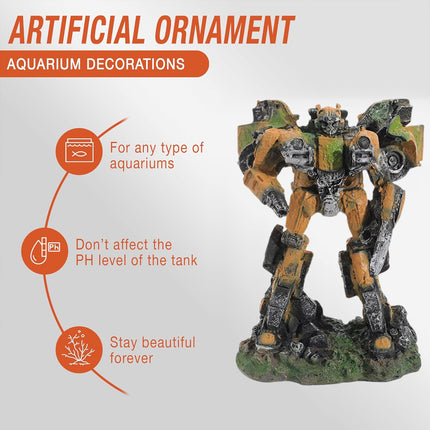 Aquarium Ornaments Decor Resin Robotic Landscaping Theme Fish Tank Decoration