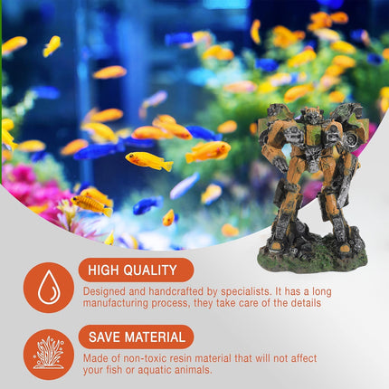 Aquarium Ornaments Decor Resin Robotic Landscaping Theme Fish Tank Decoration