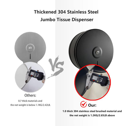 Stainless Steel Roll Paper Box Toilet Paper Hand Tissue Box for Hotel Restroom