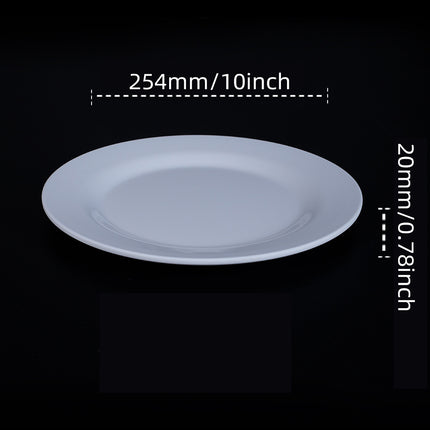6PCS White Round Plates 10 Inch Dinner Plates Food-Grade Durable Easy to Clean