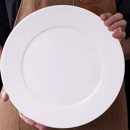 6PCS White Round Plates 10 Inch Dinner Plates Food-Grade Durable Easy to Clean
