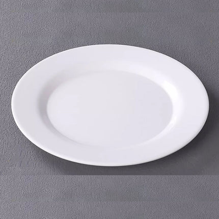 6PCS White Round Plates 10 Inch Dinner Plates Food-Grade Durable Easy to Clean