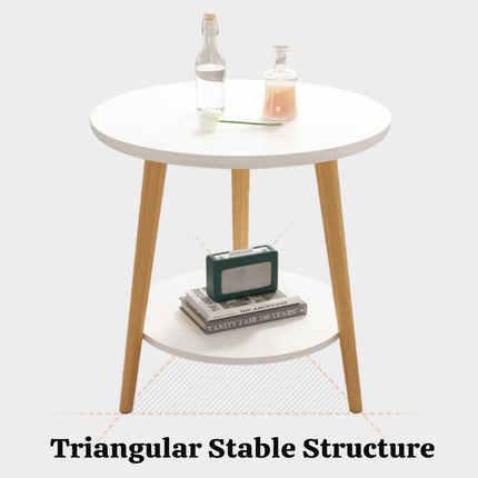 Minimalist Small Double Layer Sofa Side Table Compact Living Room End Table