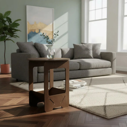 Double Layer Bedside Storage Table for Bedroom Living Room Nightstand Organizer