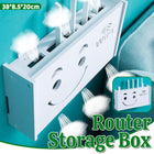 No Drill Wall Mounted Router Storage Box Cable Organizer for WiFi Router Use