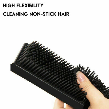 Rubber Broom Non Slip Handle Efficiently Cleans Floors Sofa Pet Fur Lint Dust