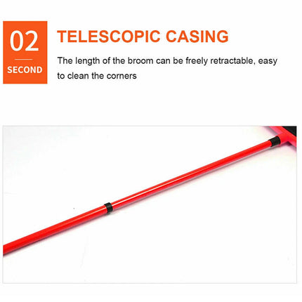 Rubber Broom Non Slip Handle Efficiently Cleans Floors Sofa Pet Fur Lint Dust