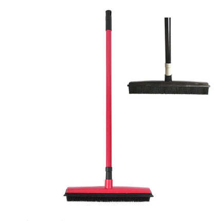 Rubber Broom Non Slip Handle Efficiently Cleans Floors Sofa Pet Fur Lint Dust