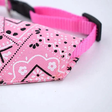S/M/L Adjustable Pet Dog Bandana Collar Triangle Scarf For Puppy Cat Neckerchief - Aimall