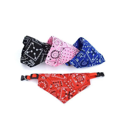 S/M/L Adjustable Pet Dog Bandana Collar Triangle Scarf For Puppy Cat Neckerchief - Aimall