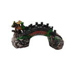 Aquarium Fish Tank Ornament Bridge Resin Rock Pavilion Tree Landscape Decoration