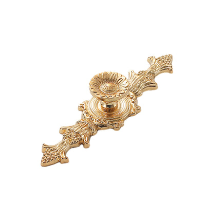 European Gold Cabinet Handle High End Luxury Copper Pull for Wardrobe Drawer Door