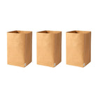 3pcs Washable Kraft Paper Storage Bag for Kitchen Desktop Refrigerator Organizer