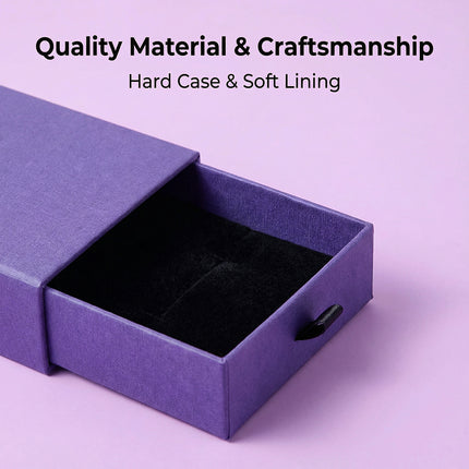 10PCS Jewellery Storage Box Set Drawer Style 9x9x3cm Velvet Lined 3 Colours