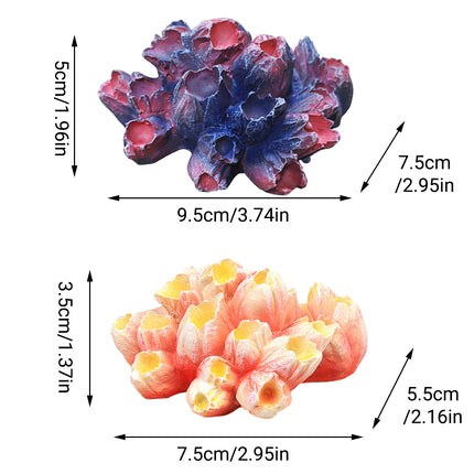 Artificial Coral Reef Rockery Fish Tank Ornaments Underwater Landscape Decor