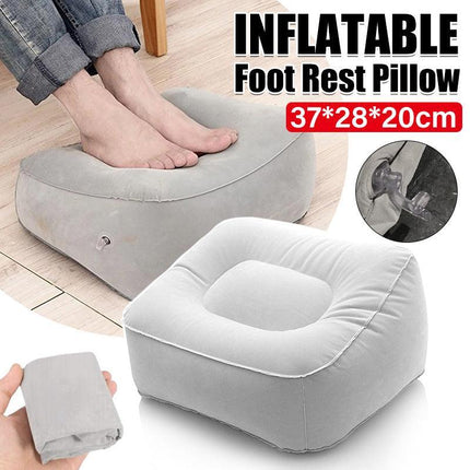 Travel Inflatable Foot Rest Air Pillow Cushion Office Home Leg Footrest Relax - Aimall